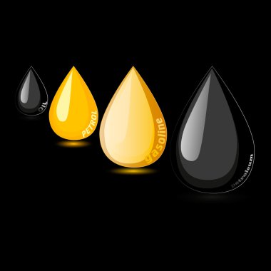 Petrol benzin petrol yağı damla