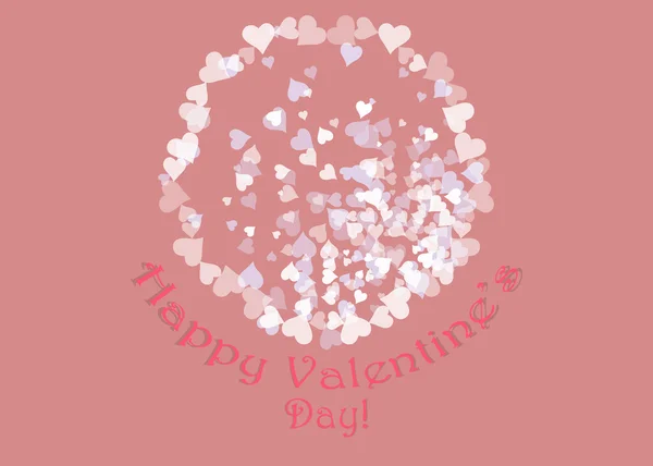 Happy valentines day and weeding design elements. Vector illustration. Pink Background With Hearts Doodles. Be my Valentine. — Stock Vector