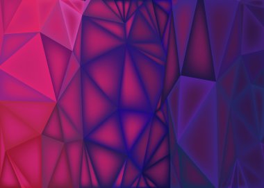 Poligonal arka plan, düşük Poli mor pembe