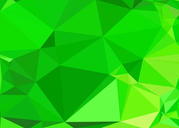 Fondo abstracto poligonal, tonos polivinílicos bajos de verde — Vector de stock