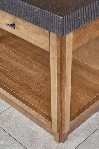 Möbler Set Faner Och Massivt Askträ Med Akryl Solid Yta — Stockfoto