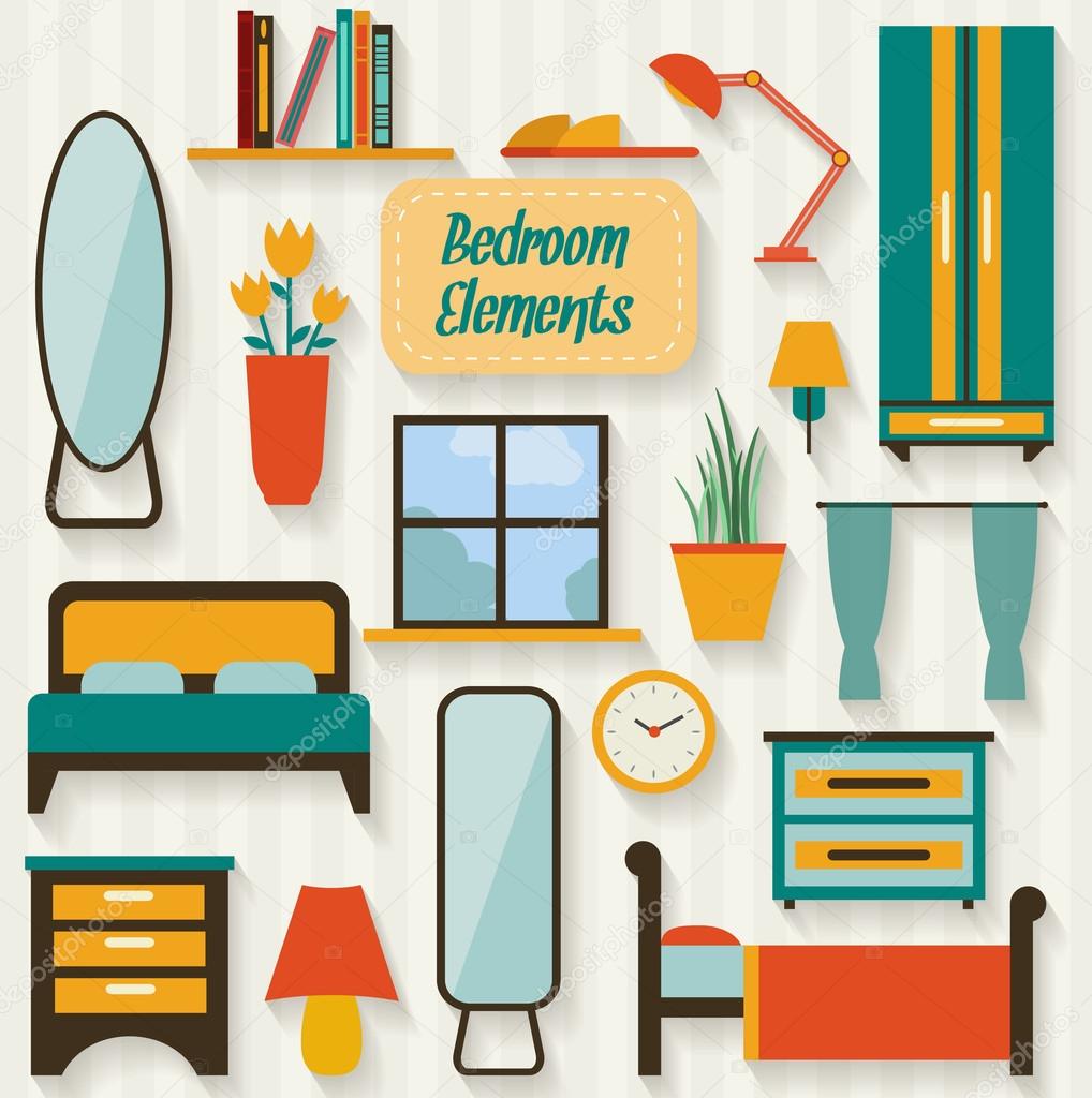 Bedroom Objects And Furniture Stock Vector C Elvetica