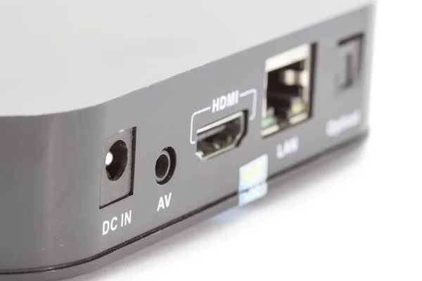 Pole přijímače USB LAN HDMI — Stock fotografie