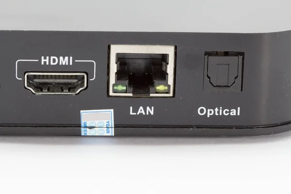 USB LAN HDMI-interface van ontvanger doos — Stockfoto