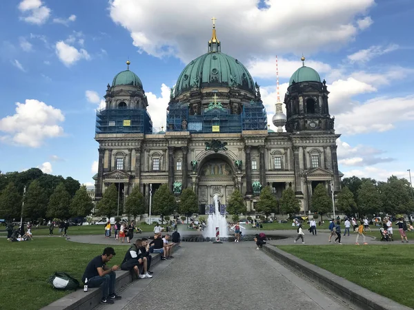 Widok Berliner Dom Katedra Berlińska Berlinie Niemcy — Zdjęcie stockowe