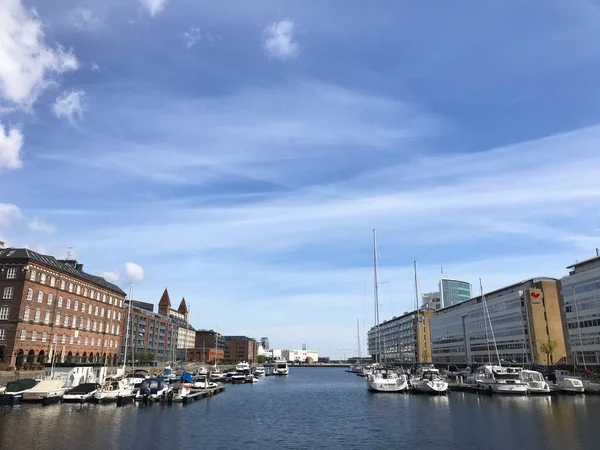Modré Moře Obloha Kodani Dánsko — Stock fotografie