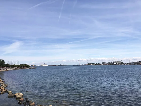 Błękitne Morze Niebo Kopenhadze Dania — Zdjęcie stockowe