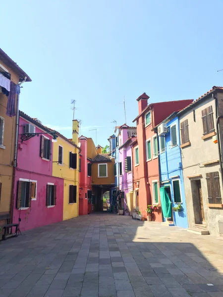 Vista Isla Burano Venecia Italia —  Fotos de Stock