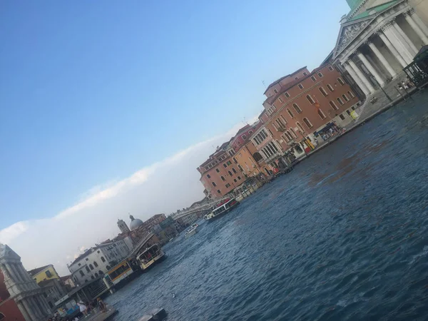 Canal Grande Und Basilika Santa Maria Della Salute Venedig Italien — Stockfoto