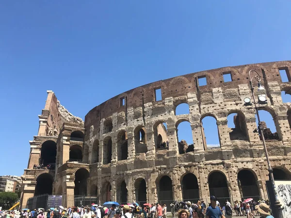 Blick Auf Das Kolosseum Rom Italien — Stockfoto