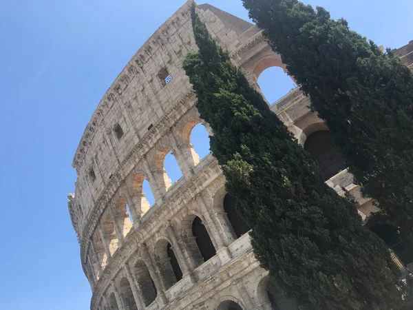 Kilátás Colosseum Rómában Olaszország — Stock Fotó