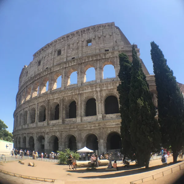 Widok Koloseum Rzymie Włochy — Zdjęcie stockowe