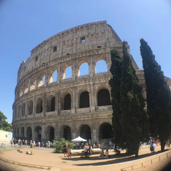 Kilátás Colosseum Rómában Olaszország — Stock Fotó