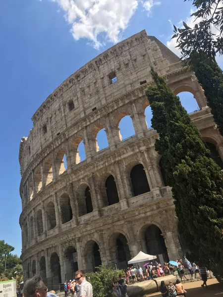 Blick Auf Das Kolosseum Rom Italien — Stockfoto
