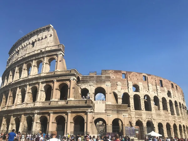 Blick Auf Das Kolosseum Rom Italien — Stockfoto