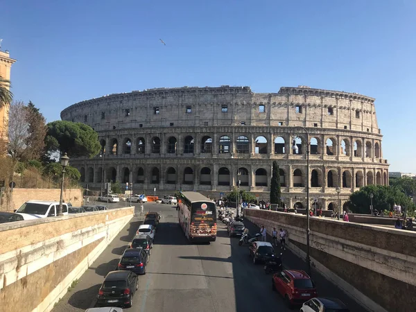 Blick Auf Das Kolosseum Rom Italien — Stockfoto