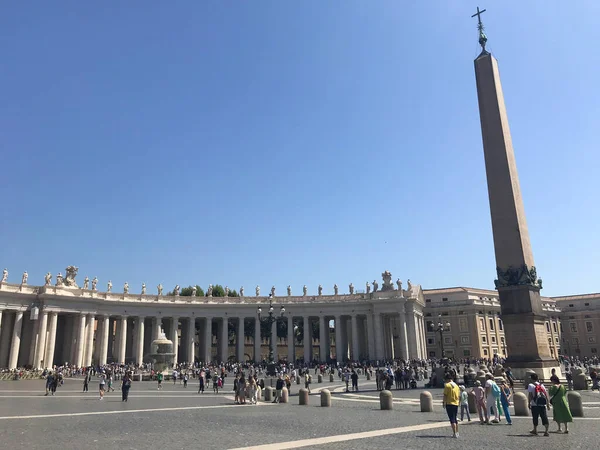 Площадь Петра Базилика Ватикане Италия — стоковое фото