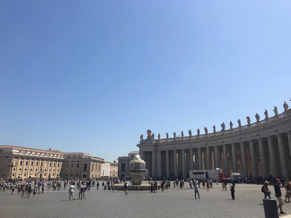 Peters Basilica Square Vatikanstaten Italien — Stockfoto