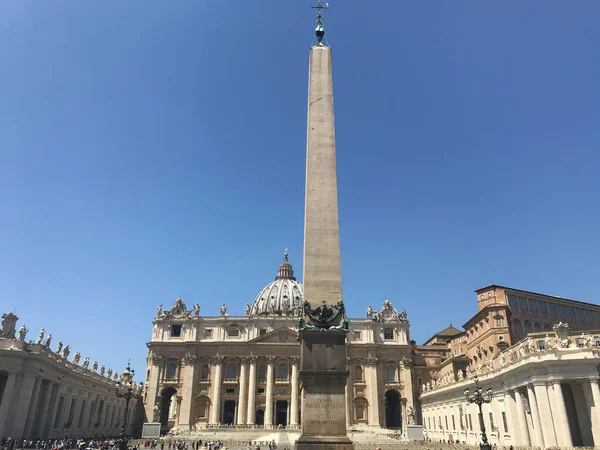 Piața Bazilicii Peters Din Vatican Italia — Fotografie, imagine de stoc