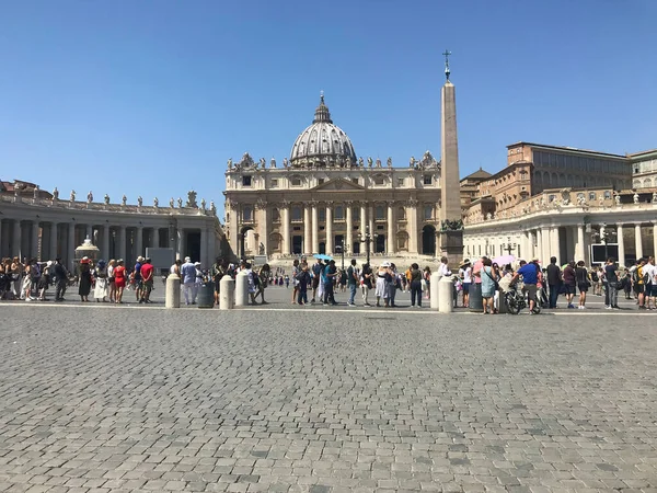 Peters Basilica Square Vatikaanivaltio Italia — kuvapankkivalokuva