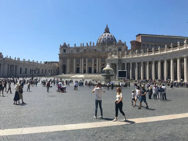 Praça Basílica São Pedro Cidade Vaticano Itália — Fotografia de Stock