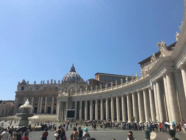 Vatikan Talya Daki Peters Bazilika Meydanı — Stok fotoğraf
