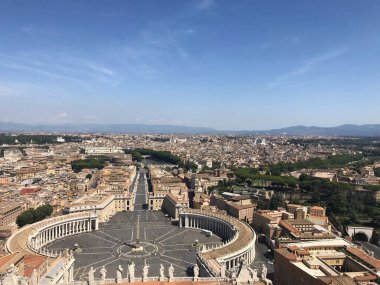 Vatikan, İtalya 'daki Aziz Peter Bazilikasından hava manzarası