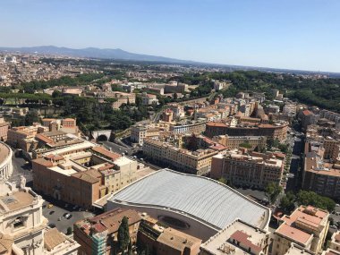 Vatikan, İtalya 'daki Aziz Peter Bazilikasından hava manzarası