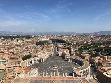 Vatikan, İtalya 'daki Aziz Peter Bazilikasından hava manzarası