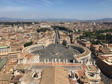 Vatikan, İtalya 'daki Aziz Peter Bazilikasından hava manzarası