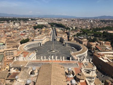 Vatikan, İtalya 'daki Aziz Peter Bazilikasından hava manzarası