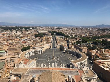 Vatikan, İtalya 'daki Aziz Peter Bazilikasından hava manzarası