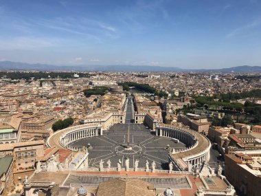 Vatikan, İtalya 'daki Aziz Peter Bazilikasından hava manzarası