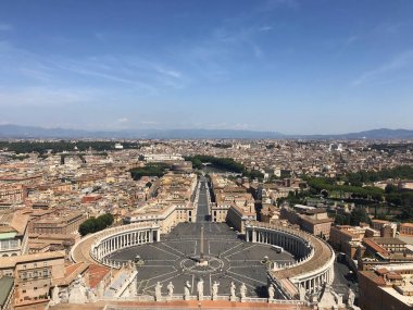 Vatikan, İtalya 'daki Aziz Peter Bazilikasından hava manzarası