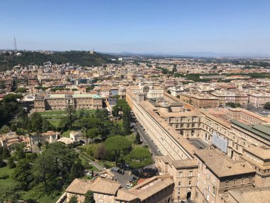 Vatikan, İtalya 'daki Aziz Peter Bazilikasından hava manzarası