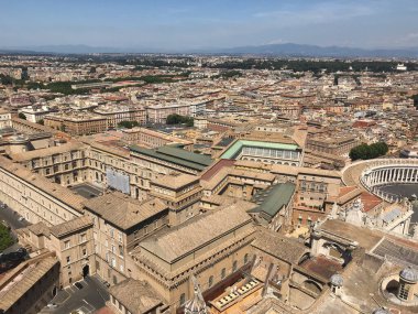 Vatikan, İtalya 'daki Aziz Peter Bazilikasından hava manzarası