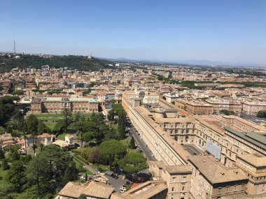 Vatikan, İtalya 'daki Aziz Peter Bazilikasından hava manzarası