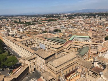 Vatikan, İtalya 'daki Aziz Peter Bazilikasından hava manzarası