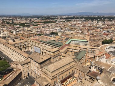 Vatikan, İtalya 'daki Aziz Peter Bazilikasından hava manzarası