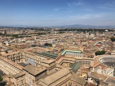 Vatikan, İtalya 'daki Aziz Peter Bazilikasından hava manzarası