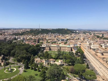 Vatikan, İtalya 'daki Aziz Peter Bazilikasından hava manzarası