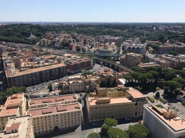 Vatikan, İtalya 'daki Aziz Peter Bazilikasından hava manzarası