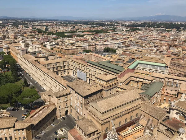 Légi Kilátás Bazilika Szent Péter Vatikán Olaszország — Stock Fotó