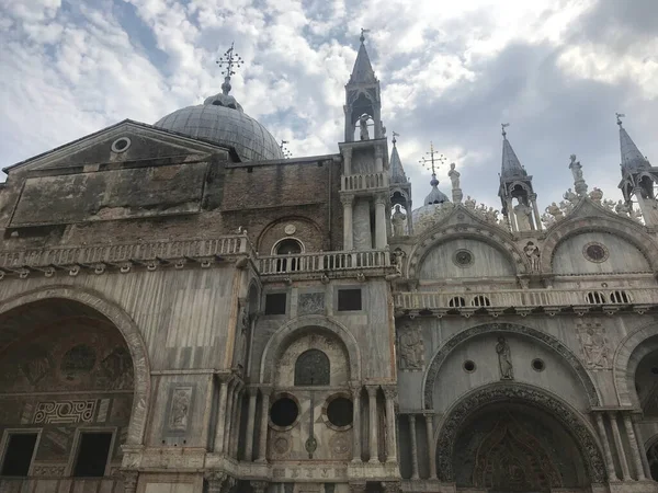 Basilica San Marco Manzarası Venedik Talya Daki San Marco Meydanı — Stok fotoğraf