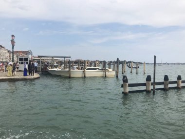 İtalya, Venedik 'teki Büyük Kanal Manzarası