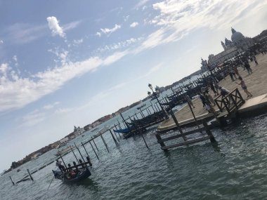 İtalya, Venedik 'teki Büyük Kanal Manzarası