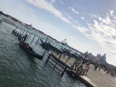 İtalya, Venedik 'teki Büyük Kanal Manzarası