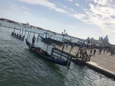 İtalya, Venedik 'teki Büyük Kanal Manzarası