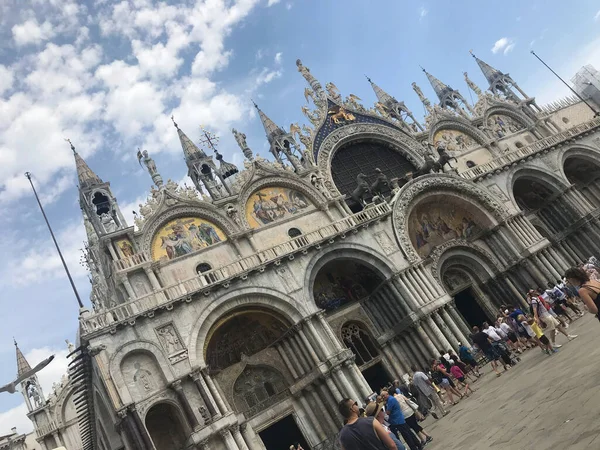 Basilica San Marco Manzarası Venedik Talya Daki San Marco Meydanı — Stok fotoğraf