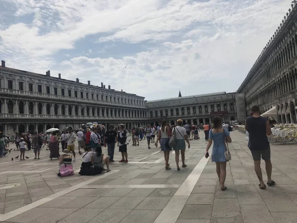 Basilica San Marco Manzarası Venedik Talya Daki San Marco Meydanı — Stok fotoğraf